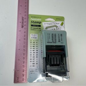 NEW Midori Rotating Stamp Date Stationery Pattern 35456006 SEALED in Box